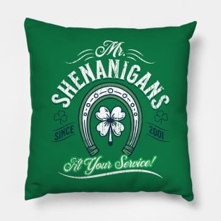 Mr. Shenanigans At Your Service This St. Patrick's Day Pillow