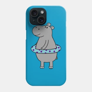 Hippo with an innertube Phone Case