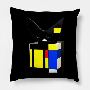 Mondrian Style Royal Cat Pillow