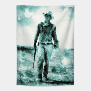 John Wayne Watercolor Painting Tapestry