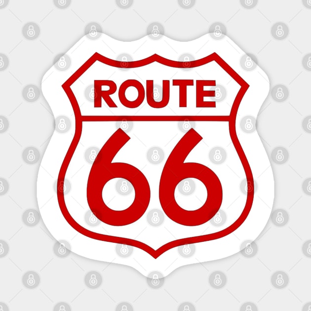 Route 66 Red Magnet by Wiley