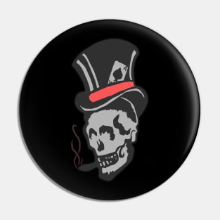 Small Skull in a Top Hat Pin