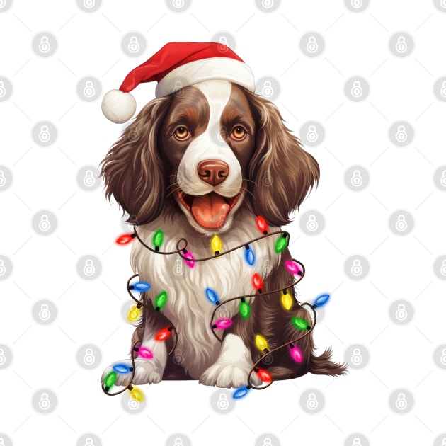 Christmas English Springer Spaniel by Chromatic Fusion Studio