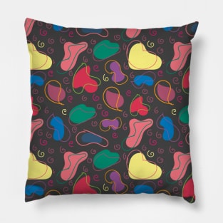 Random hand drawn shapes pattern Seamless Pillow