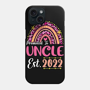 Promoted to Uncle Est.2022 Rainbow Uncle to Be New Uncle Phone Case