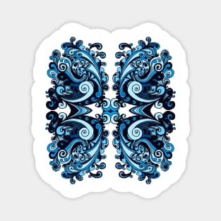 Miniature Aussie Tangle 15 Var 1 Blue Magnet