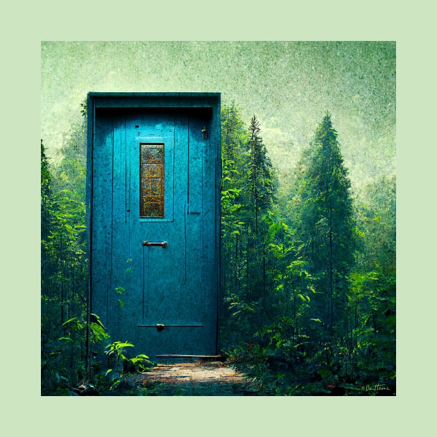 Blue Door in the Green by benheineart