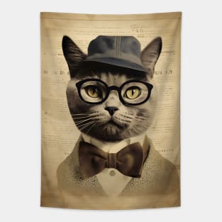 Lawyer of Catsland - Vintage Cat in Suit Tapestry