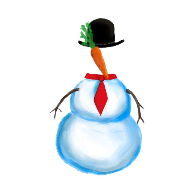 Surrealist Style Snowman by KatieMorrisArt