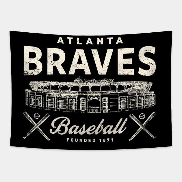 Atlanta Braves Stadium by Buck Tee Original Tapestry by Buck Tee