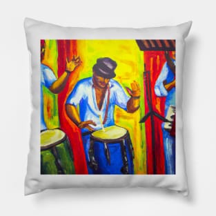 Rumba - latin music jam oil painting Pillow