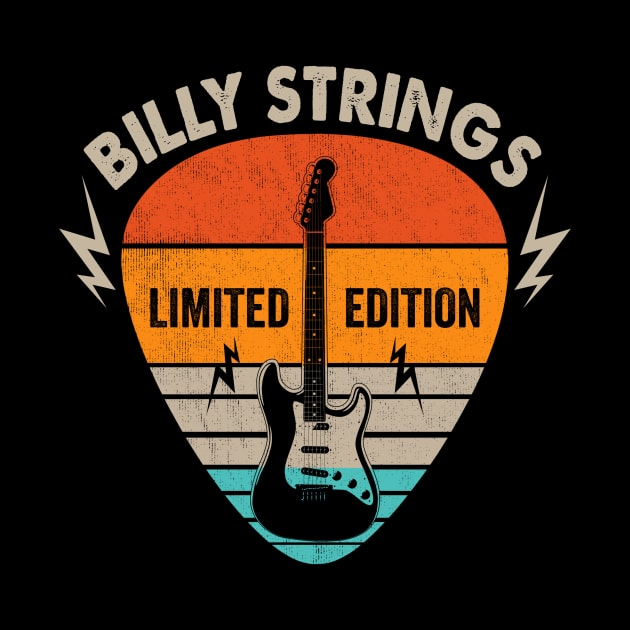 Vintage Billy Strings Name Guitar Pick Limited Edition Birthday by Monster Mask