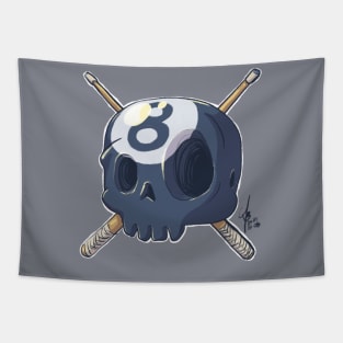 Skull Eightball v2 Tapestry