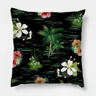 Tropical Cute Floral Pattern Pillow