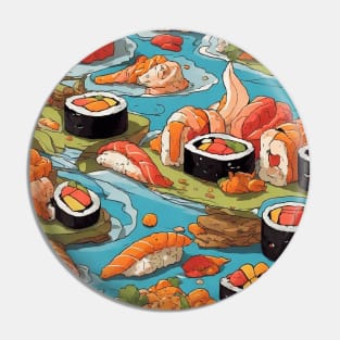 Sushi Pattern Pin