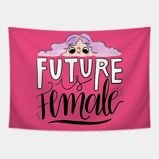 Future Is Female Tapestry by Mako Design 