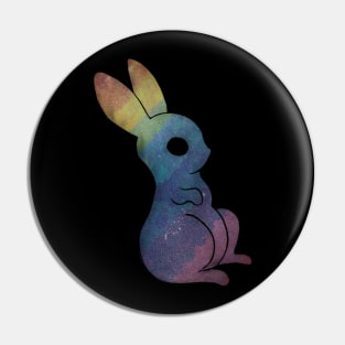 Rainbow magic bunny of the galaxy black Pin