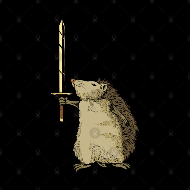 Mighty hedgehog with long sword by Modern Medieval Design