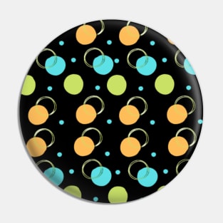 Blue orange yellow green circle pattern Pin