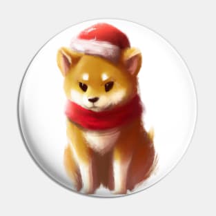 Cute Shiba Inu Drawing Pin