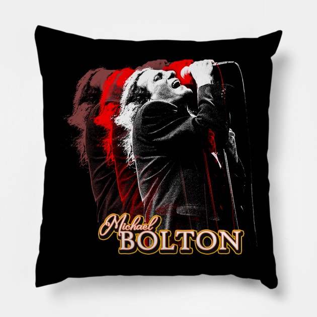 Michael Bolton 90s Retro Vintage Pillow by TuoTuo.id