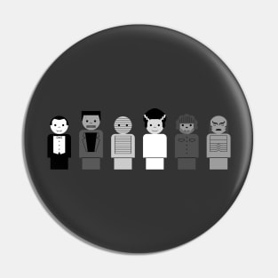Little Monster People (lineup - B&W) Pin