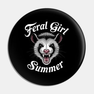 Feral-Girl-Summer-Opossum Pin