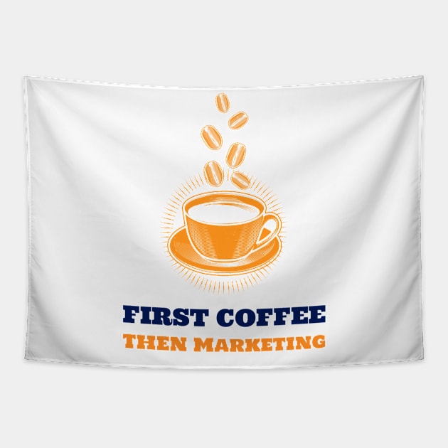 Marketing & Coffee Tapestry by ArtDesignDE