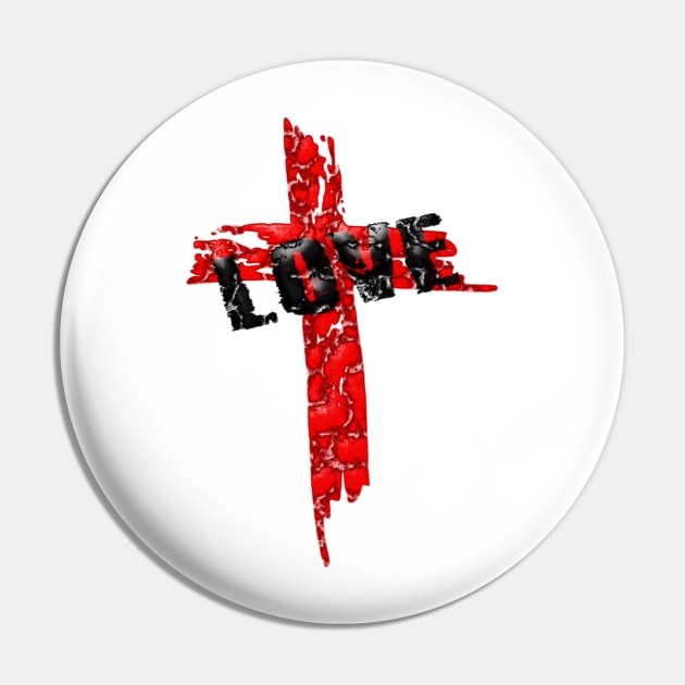 Abstract Cross - Love Pin by AlondraHanley