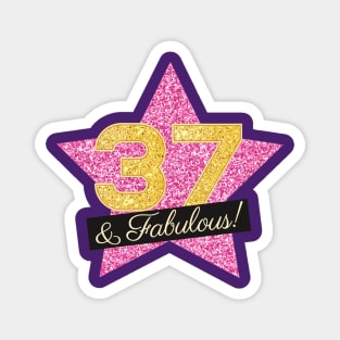 37th Birthday Gifts Women Fabulous - Pink Gold Magnet