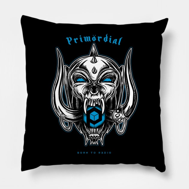 Primordial Radio – Born To Radio Pillow by Primordial Radio Clothing