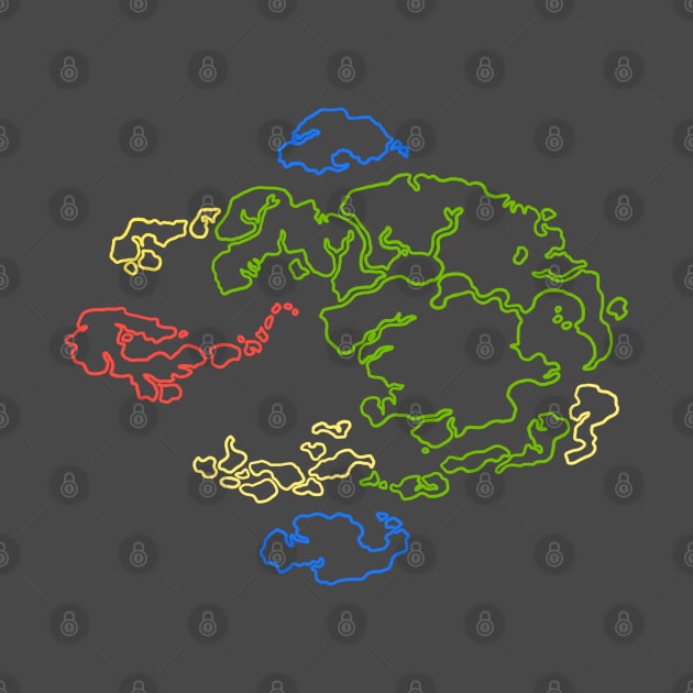 Avatar Map Outline (Neon) by simplistictees