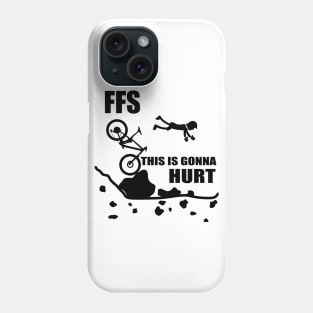 Cycling Crash Funny Mountain Biking "FFS This Is Gonna Hurt" Cartoon Mountain Bike Phone Case