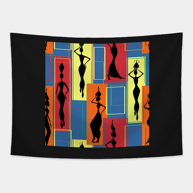 Women with Vases Tapestry by implexity