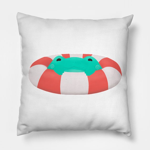 Floating frog Pillow by IcyBubblegum