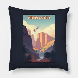 Pinnacles National Park Travel Poster Pillow