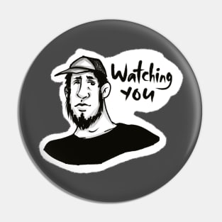 watching you. cute funny guy is watching you Pin