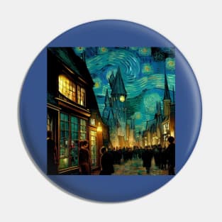 Starry Night in Diagon Alley Pin