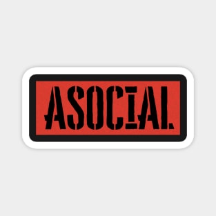 Asocial y antisocial, Definition Gift idea for a family member Magnet