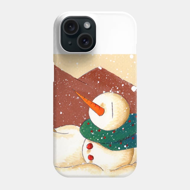 Snow by the Mountains Phone Case by KristenOKeefeArt