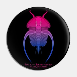 Biceratops | LGBT+ | real trilobite genus | Bi flag Pin