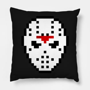 Pixeled JV Hockey Mask Pillow