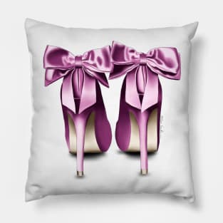 Purple Bows Heels Pillow