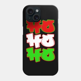 Ho Ho Ho Christmas Graffiti Style Hip Hop Typography Phone Case