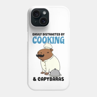 Easily Distracted by Cooking and Capybaras Phone Case