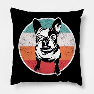 Vintage Retro French Bulldog Pillow