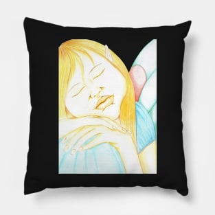 Faeries Dream, Just Like You & Me- Light Blue Pillow