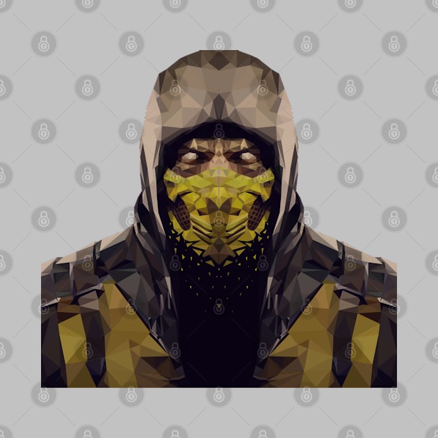 Scorpion in Lowpoly Style by mylistart