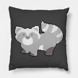 Gray Fox's Charm: Pixel Art Design for Fashionable Apparel Pillow