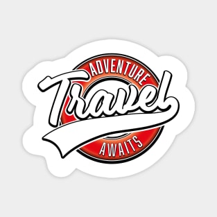 travel adventure awaits vintage logo Magnet